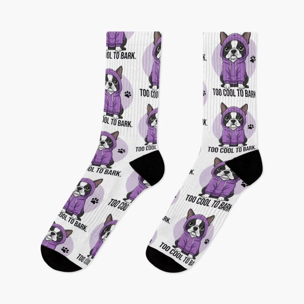 Item preview, Too Cool to Bark – Funny Boston Terrier in Hoodie designed and sold by The Real Life Symphony.