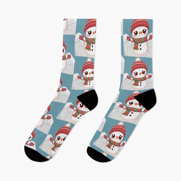 Item preview, Cute Kawaii Snowman in Winter Hat and Scarf designed and sold by CheriTanya.