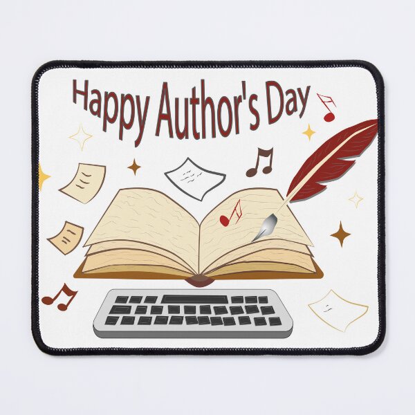 Item preview, Author's Day with a quill and open book designed and sold by CheriTanya.