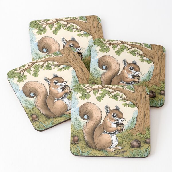 Item preview, Brown Squirrel Under a Tree designed and sold by designlee.
