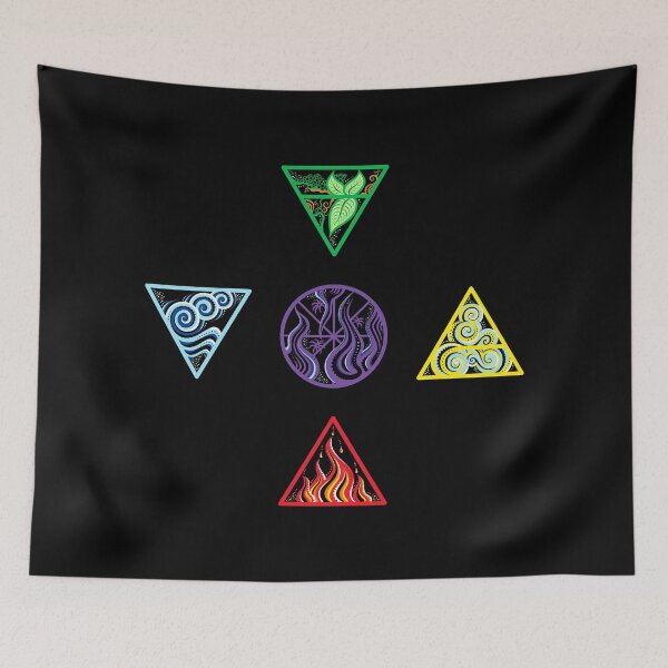 Item preview, The Five Elements Symbols - Air, Fire, Water, Earth & Ether designed and sold by SheeArtworks.