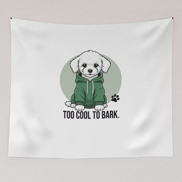 Item preview, Too Cool to Bark – Funny Teacup Poodle in Hoodie designed and sold by The Real Life Symphony.