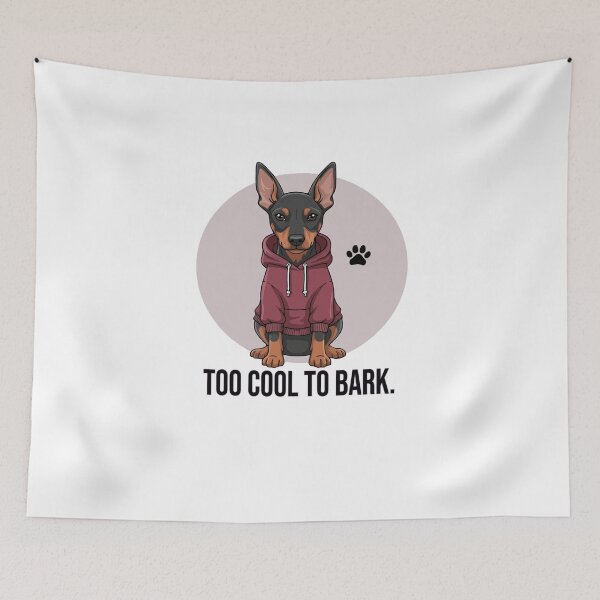 Item preview, Too Cool to Bark – Funny German Pinscher in Hoodie designed and sold by The Real Life Symphony.