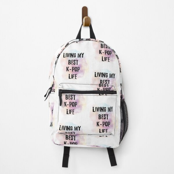 Item preview, Living my best kpop life, purple background designed and sold by LiskoDesign.