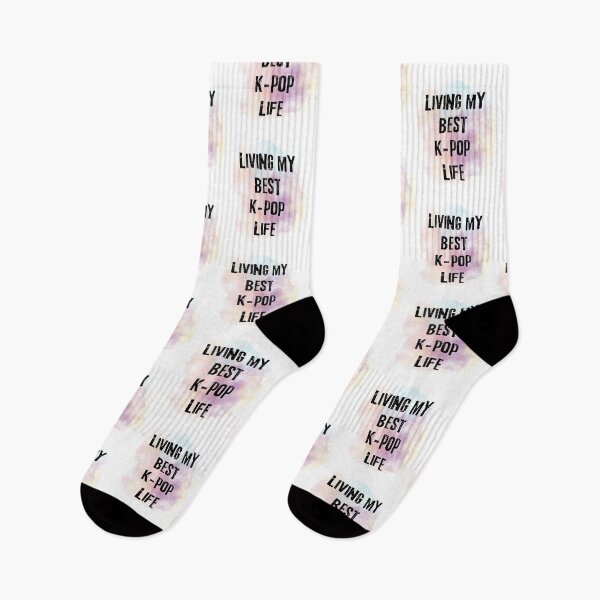 Item preview, Living my best kpop life, purple background designed and sold by LiskoDesign.
