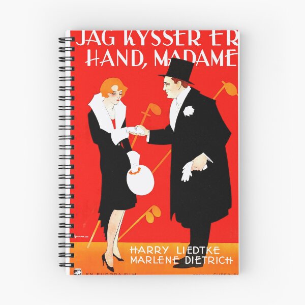 Item preview, Vintage Art Deco Movie Poster | I Kiss Your Hand Madame | Elegant Red & Black Film Art | Marlene Dietrich | 1920s Cinema designed and sold by artofuniverse.