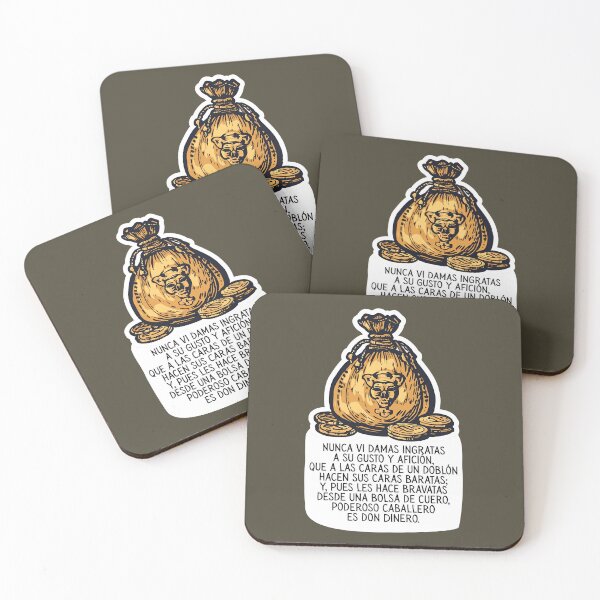 Item preview, 'Don Dinero is a powerful gentleman', a satirical lyric by Francisco de Quevedo designed and sold by Filologica.