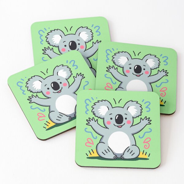 Item preview, Happy Kawaii Koala Bear Cartoon Illustration designed and sold by NewAspect.