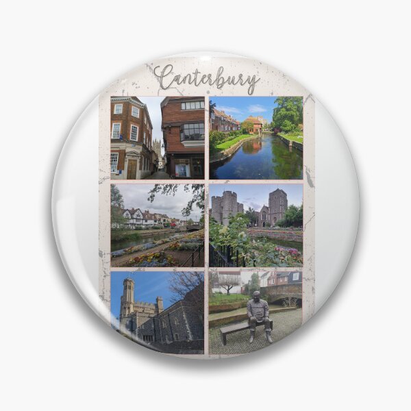Item preview, Canterbury England Travel Print C, printable, digital download or print, postcard, Canterbury memories, British Art, English postcard designed and sold by Coolparrotgirl.