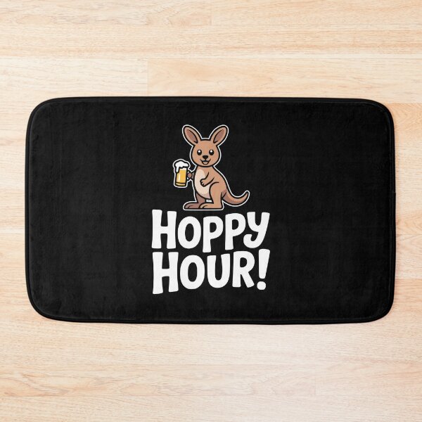 Item preview, Hoppy Hour! Funny Kangaroo Pun designed and sold by PMCreative.
