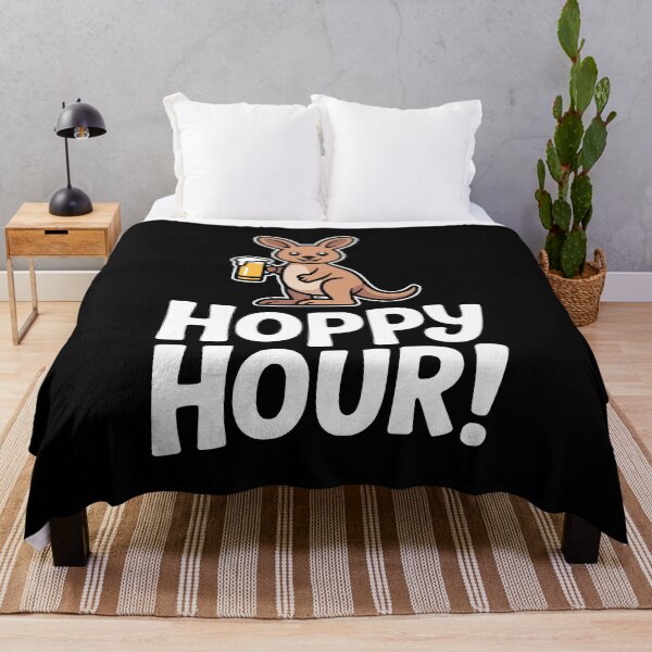 Item preview, Hoppy Hour! Funny Kangaroo Pun designed and sold by PMCreative.