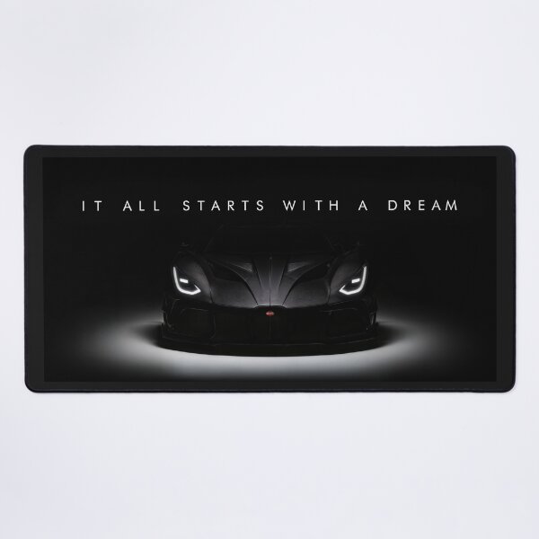 Item preview, Bugatti Bolide Dream Big – Luxury Supercar Motivation in Black designed and sold by SuccessHunters.