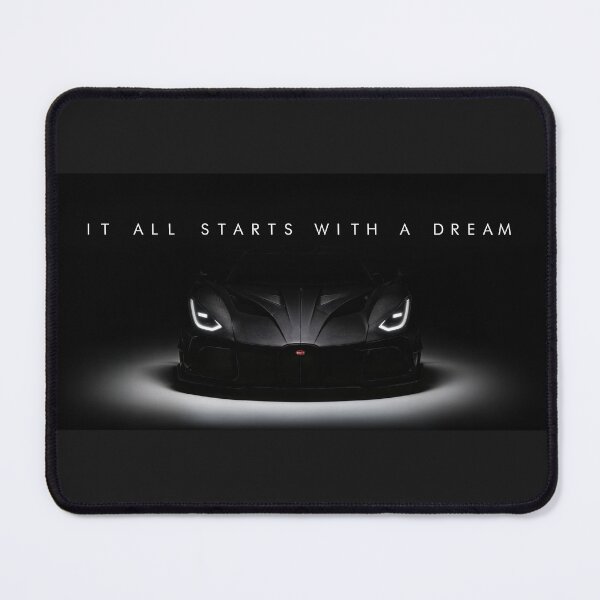 Item preview, Bugatti Bolide Dream Big – Luxury Supercar Motivation in Black designed and sold by SuccessHunters.