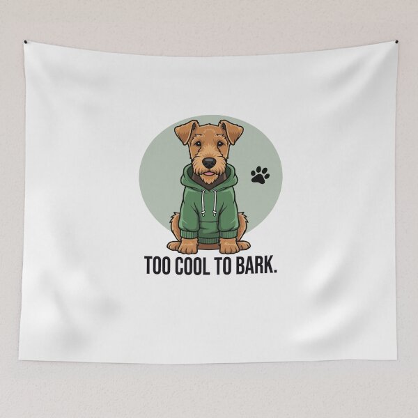 Item preview, Too Cool to Bark – Funny Airedale Terrier in Hoodie designed and sold by The Real Life Symphony.