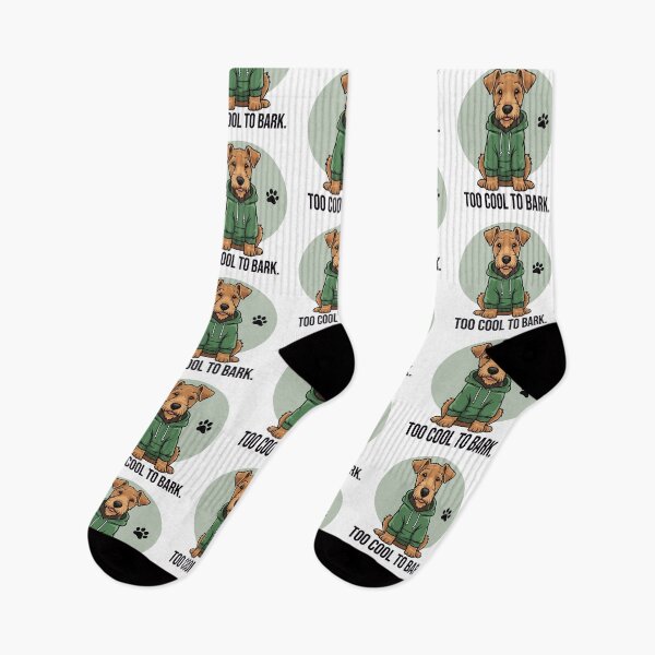 Item preview, Too Cool to Bark – Funny Airedale Terrier in Hoodie designed and sold by The Real Life Symphony.