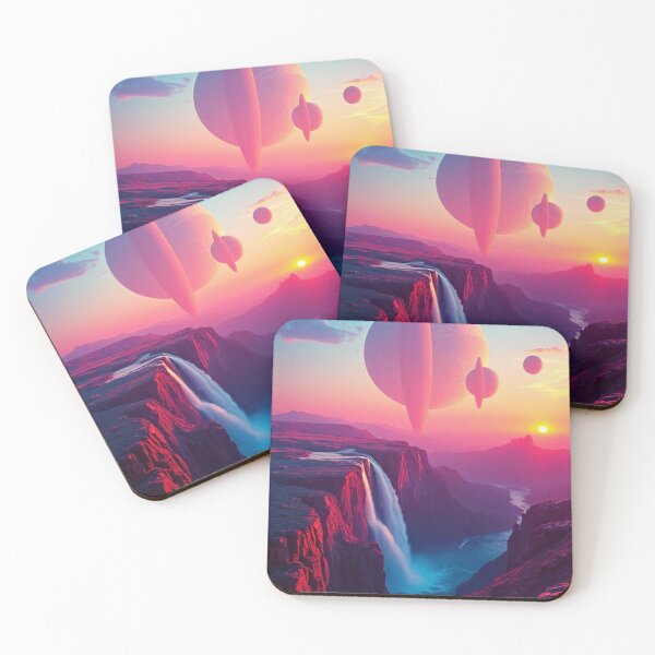 Item preview, Otherworldly Waterfalls – Dreamlike Cosmic Landscape designed and sold by Shouganai-Mind.