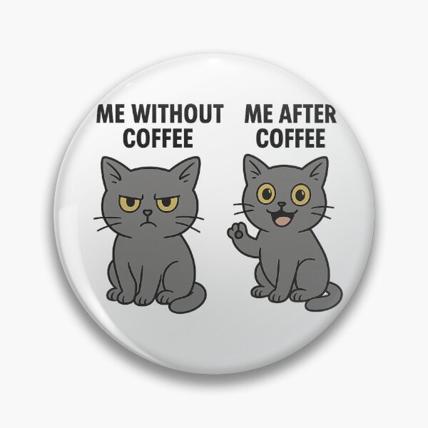 Item preview, Cat Meme: Grumpy Without Coffee designed and sold by sm-seha.