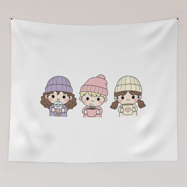 Item preview, Cute Kawaii Cozy Winter Friends designed and sold by istoriadesign.