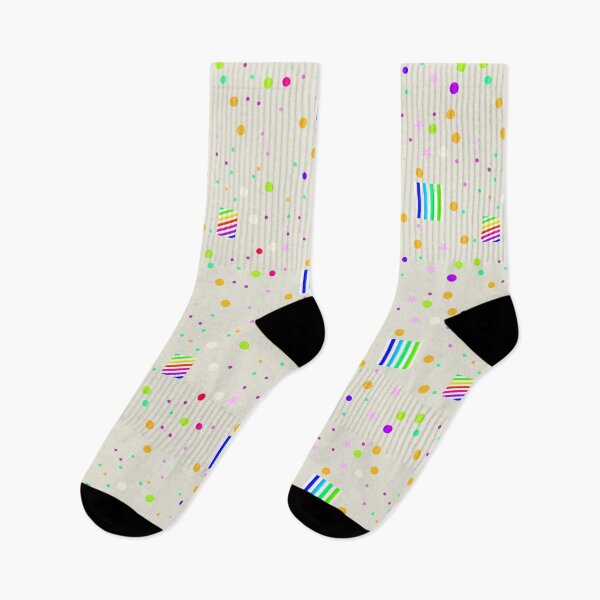 Item preview, Creative pale beige colorful dotty pattern | whitish multicolor dots stars designed and sold by lausn.