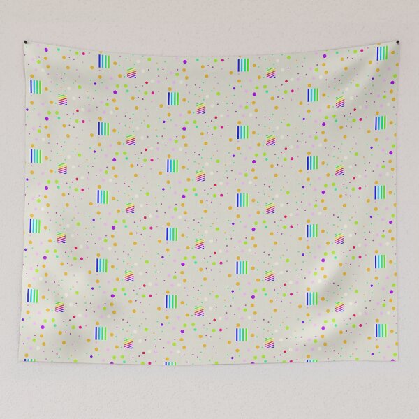 Item preview, Creative pale beige colorful dotty pattern | whitish multicolor dots stars designed and sold by lausn.