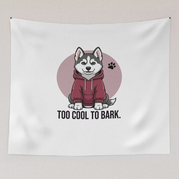 Item preview, Too Cool to Bark – Funny Siberian Husky in Hoodie designed and sold by The Real Life Symphony.