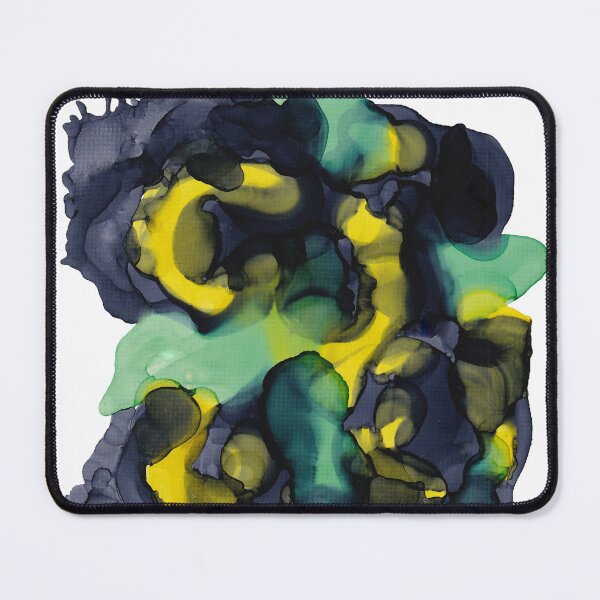 Item preview, bstract-ink-art-yellow-green-black-texture.png designed and sold by Sevilka.