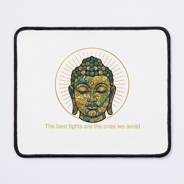 Item preview, The Best Fights Are The Ones We Avoid - Zen Buddha Peace Quote  designed and sold by asliberry.