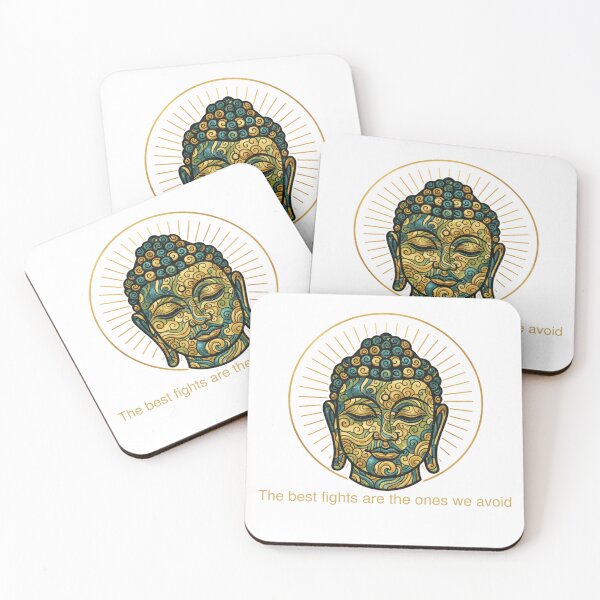 Item preview, The Best Fights Are The Ones We Avoid - Zen Buddha Peace Quote  designed and sold by asliberry.