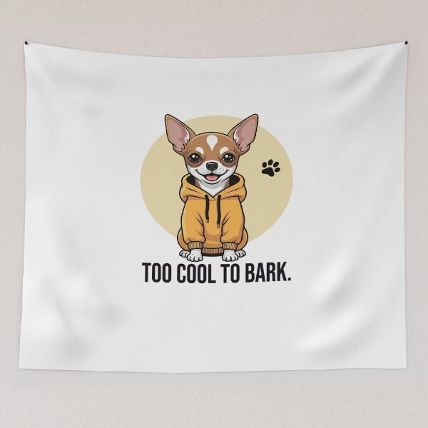 Item preview, Too Cool to Bark – Funny Chihuahua in Hoodie designed and sold by The Real Life Symphony.