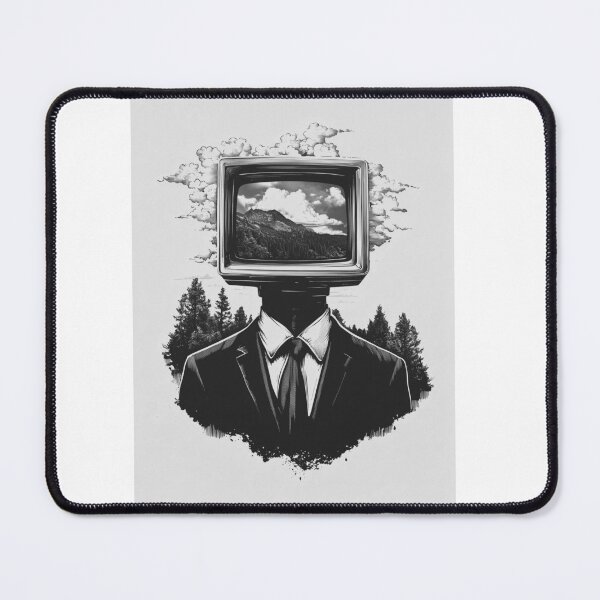 Item preview, Get Outside - Surreal TV Head – Nature Landscape in Retro Screen Artwork designed and sold by EternalThreadz.