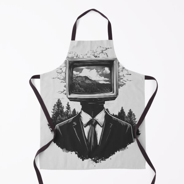 Item preview, Get Outside - Surreal TV Head – Nature Landscape in Retro Screen Artwork designed and sold by EternalThreadz.