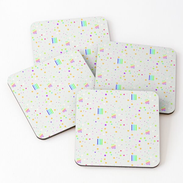 Item preview, Creative pale pastel green colorful playful pattern | whitish soft green multicolor dots stars designed and sold by lausn.