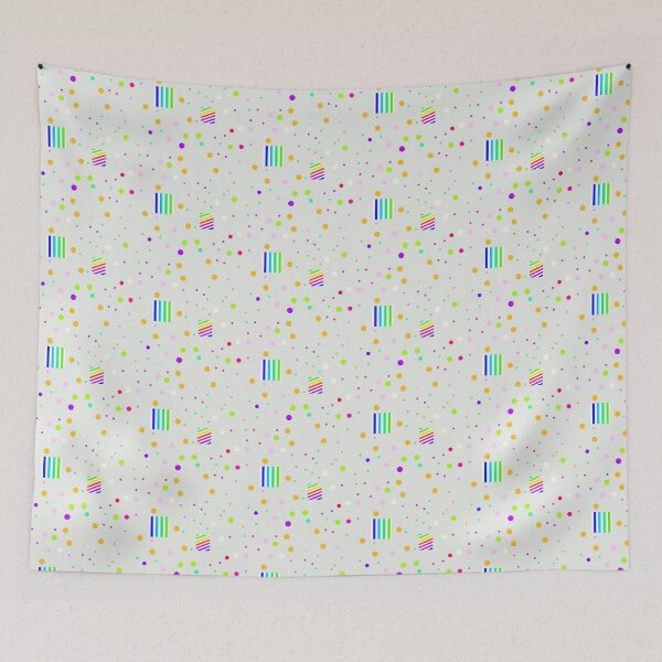 Item preview, Creative pale pastel green colorful playful pattern | whitish soft green multicolor dots stars designed and sold by lausn.