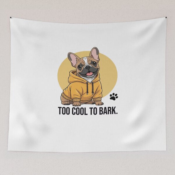 Item preview, Too Cool to Bark – Funny French Bulldog in Hoodie designed and sold by The Real Life Symphony.