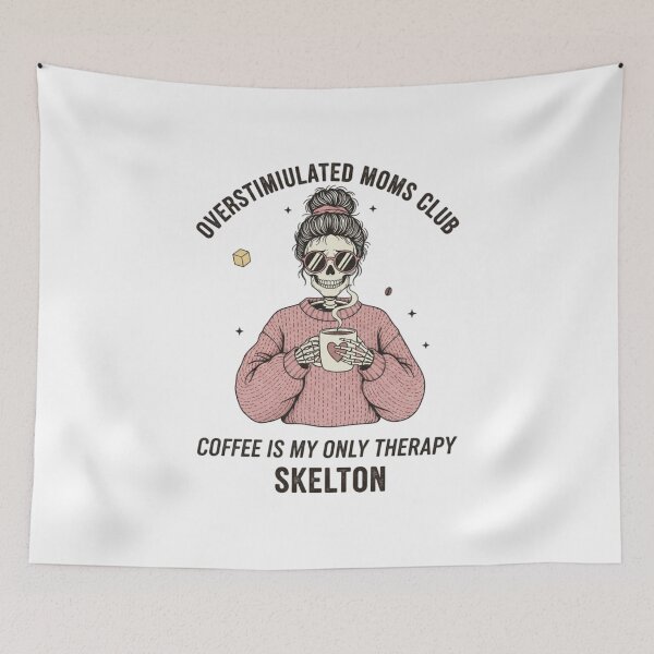 Item preview, Overstimulated Moms Club Skeleton - The Ultimate Mom Life Vibe designed and sold by MinimalMyth.