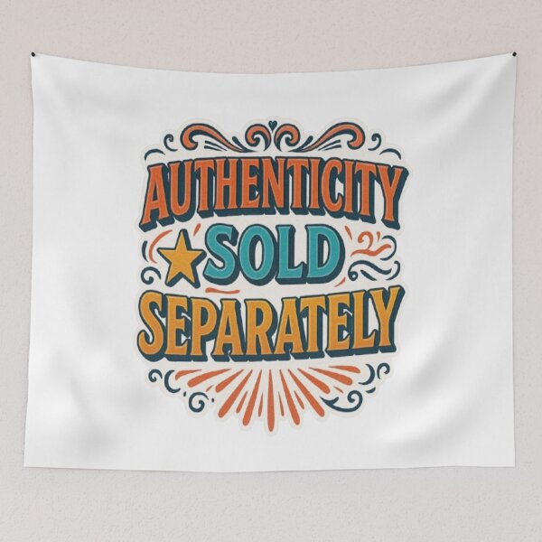 Item preview, Authenticity Sold Separately Retro Typography Design designed and sold by My-Hoodies.