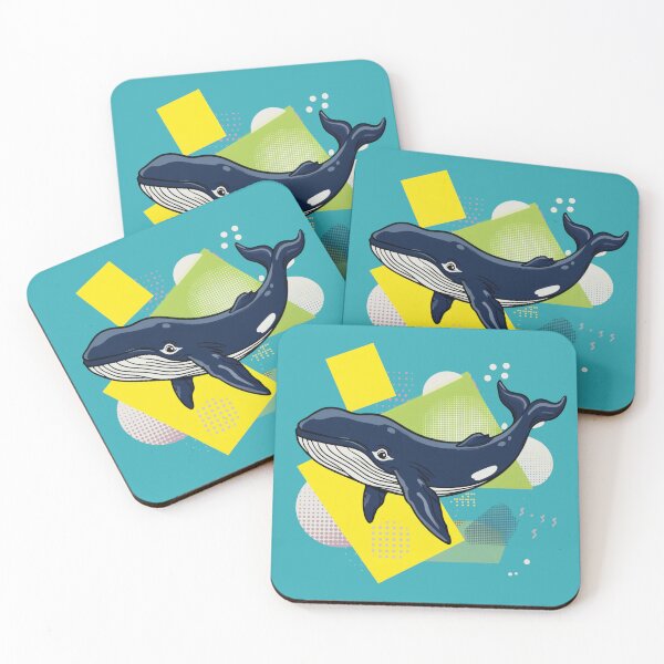 Item preview, Cute Blue Whale 80s 90s Aesthetic Retro Art Pop designed and sold by NewAspect.