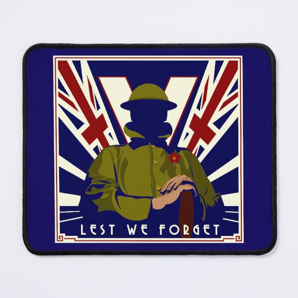 Item preview, Lest We Forget British Soldier Union Jack Flag & Poppy designed and sold by YouNeedKitch.