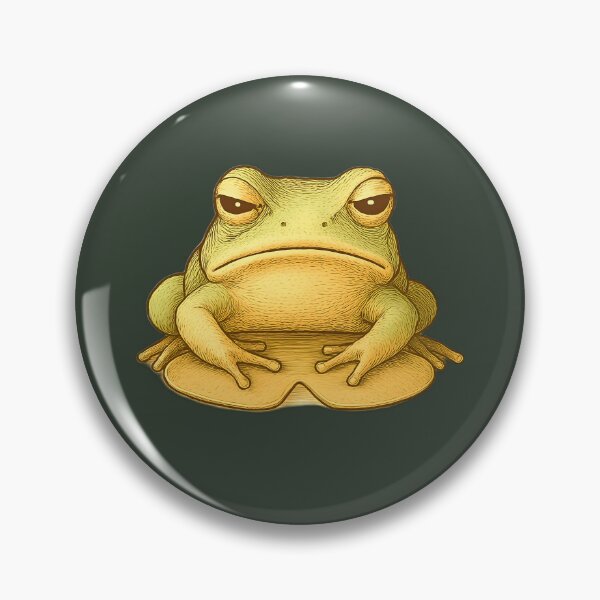 Item preview, Grumpy Frog on Lily Pad – Funny Animal - Grumpy Morning designed and sold by SkyTastic.