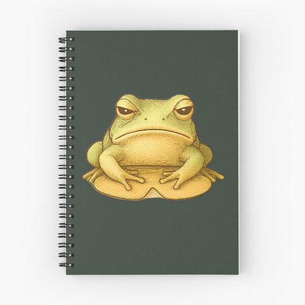 Item preview, Grumpy Frog on Lily Pad – Funny Animal - Grumpy Morning designed and sold by SkyTastic.