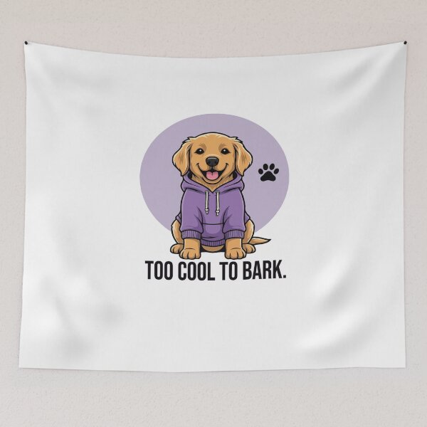 Item preview, Too Cool to Bark – Funny Golden Retriever in Hoodie designed and sold by The Real Life Symphony.