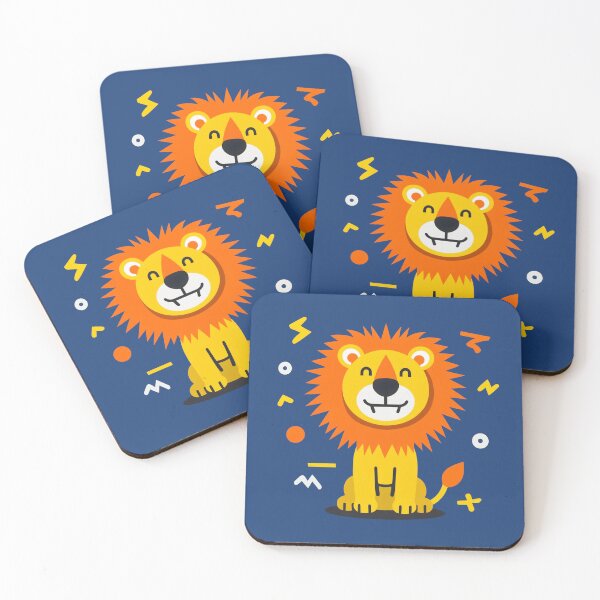 Item preview, Smiling Cartoon Lion with Spiky Mane Art designed and sold by NewAspect.