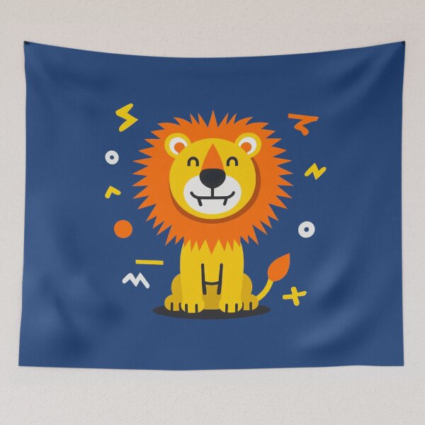 Item preview, Smiling Cartoon Lion with Spiky Mane Art designed and sold by NewAspect.