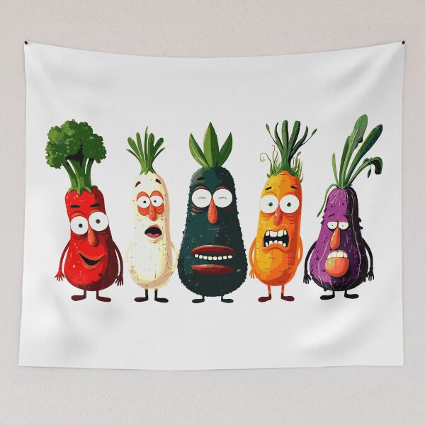 Item preview, Verduras felices designed and sold by Martika7.