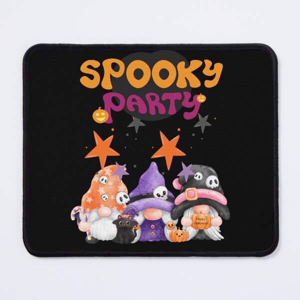 Item preview, three Halloween gnomes with a kitten invite you to a party designed and sold by DżodżoJoy.