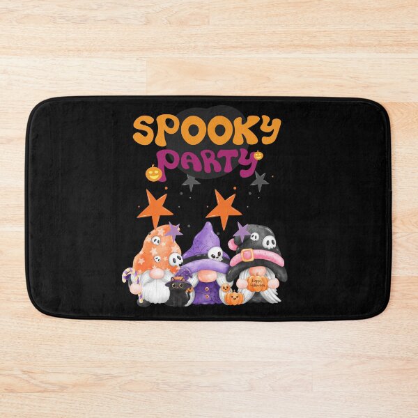 Item preview, three Halloween gnomes with a kitten invite you to a party designed and sold by DżodżoJoy.