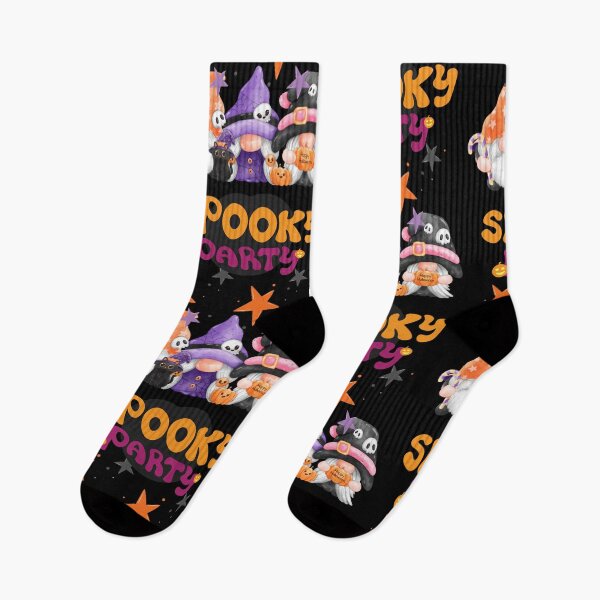 Item preview, three Halloween gnomes with a kitten invite you to a party designed and sold by DżodżoJoy.