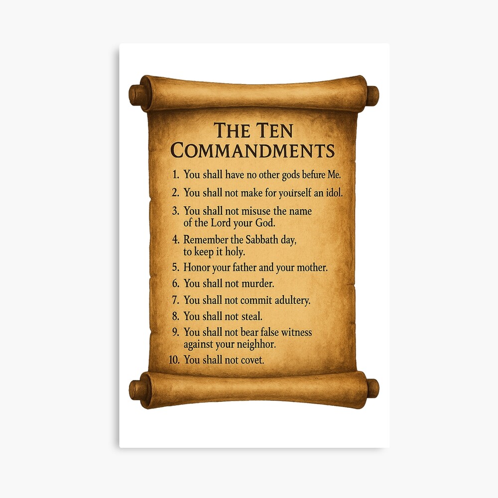 The ten commandments Photographic Print