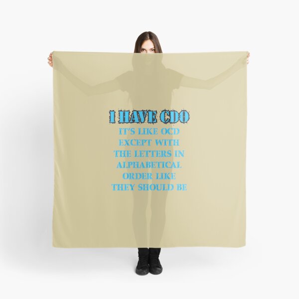 Item preview, CDO: Alphabetical Order Humor | PERFECT GIFT FOR YOU AND FRIENDS designed and sold by TobinWalsh.
