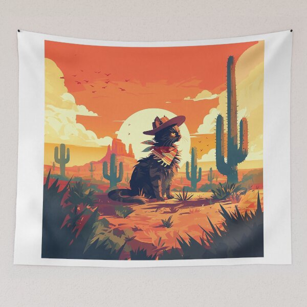 Item preview, Lone Cowboy Cat Silhouette designed and sold by Christian Weiss.